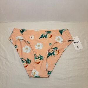 Fused Hawaii Large Coral Aloha Bikini Bottoms Reversible Peach Design